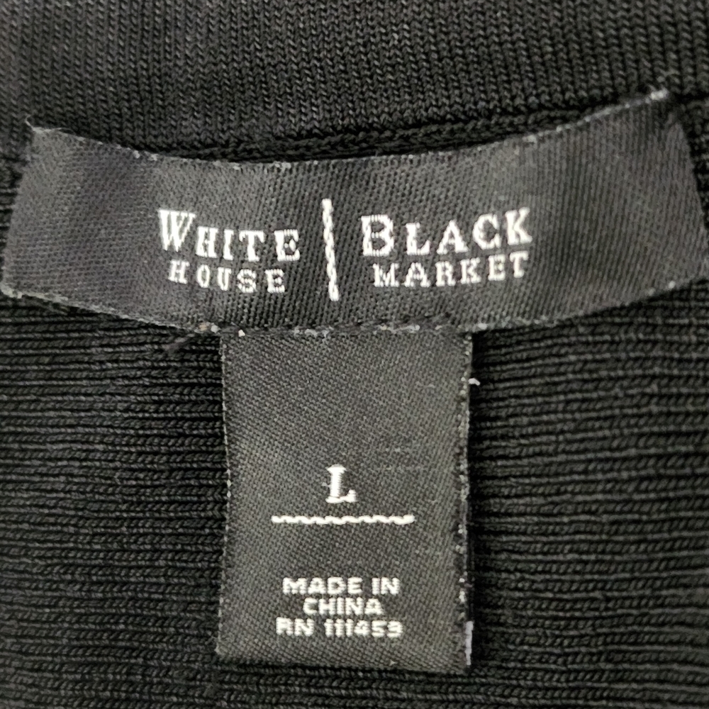 WHBM Black Pencil Skirt Large - Picture 3 of 7
